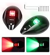 RVZONE Boat Navigation Lights Bow Lights for Boats Red and Green LED Marine Navigation Lights IP6...