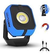 ANYLiGHT Led Work Light with 4 Modes,1200LM Portable COB Magnetic Light,3350mAh Recharge Spotligh...