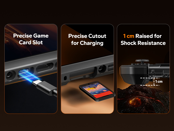 JEMDO Switch 2 Dockable Protective Case, Military-Grade Slim Cover with Shockproof Hard PC Shell