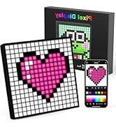 LED Pixel Display, 16x16 Pixel Art DIY Display Screen Matrix Panel with Fun Text and Digital Cloc...