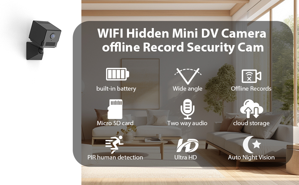 WNAT Mini Hidden Camera Multifunction Camera