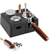 Espresso Knock Box, Espresso Coffee Organizer Box Fit for Storage 51, 54, 58MM Espresso Tamper, D...