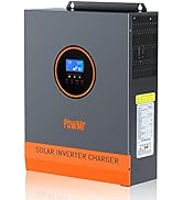 PowMr 5000W Solar Inverter 48V to 120V, Pure Sine Wave Power Inverter 5000W Built-in 80A MPPT Con...