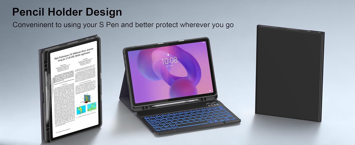 Lenovo Idea Tab 11 Inch 2025 case with keyboard built-in pencil holder
