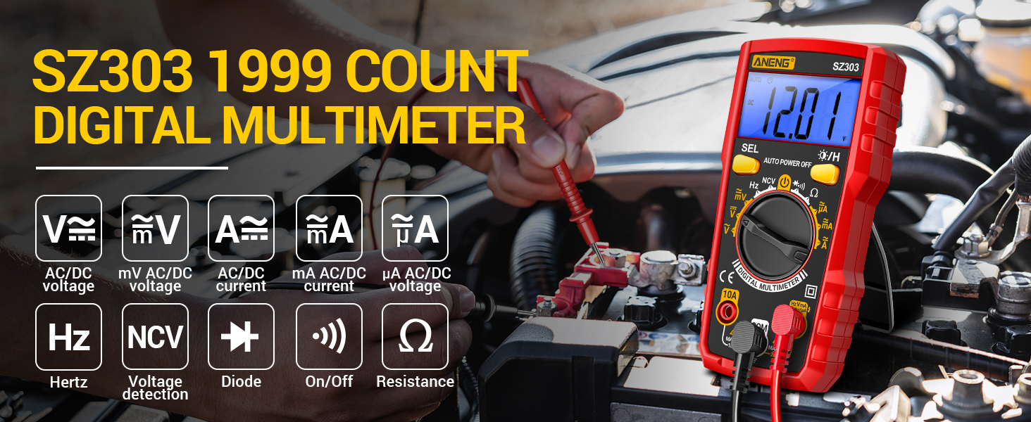 Digital Multimeter Voltmeter Tester