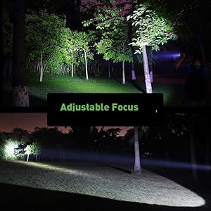 Tactical flashlight zoomable