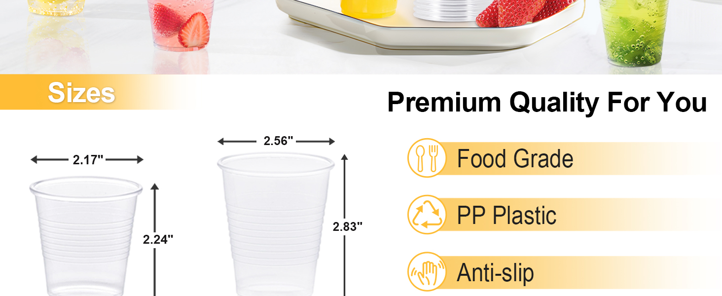 clear disposable cups
