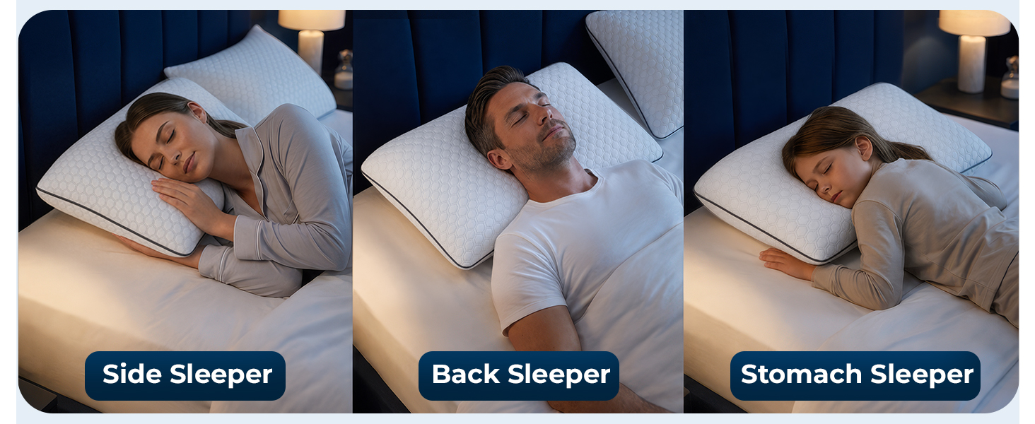 Memory foam pillows queen size bed pillows cooling premium hotel Quality removable &amp;amp; washable cover