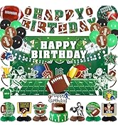 Roetyce Football Birthday Party Decorations, 32PCS American Football Themed Birthday Banner Ballo...