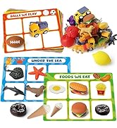 Coogam Sorting Toy for Toddlers, Animals Dinosaurs Fruits Vehicles Foods Fishes Balls Farm Playse...
