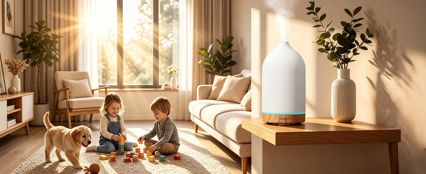 200ML Ceramic Essential Oil Diffuser for Home, Stone Diffuser