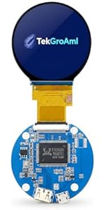 TekGroAml 4 Inch 720x720 Round Capacitive Touch LCD Display,Micro H/D Board