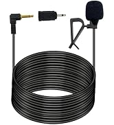 SPTSSWET Universal 3.5 mm Car Microphone 16.4FT Enabled Stereo Radio Mic Replacement for Kenwood,...