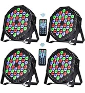 Stage Lights DJ Lights 36LED Par Lights - 4 Pack RGB Party Lights Uplights with Sound Activated R...