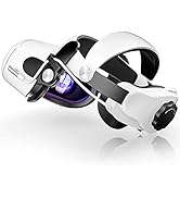 TOENNESEN Head Strap Elite Strap with Battery for Quest 2, 6000mah Rechargeable Battery Pack Extr...