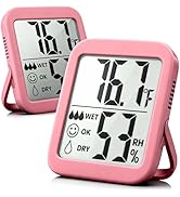 Antonki 2 Pack Room Thermometer for Home, Indoor Hygrometer Humidity Meter Gauge, Digital Tempera...