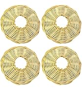 Toddmomy 4pcs Ambience Lampshade White Vine Indoor Wicker