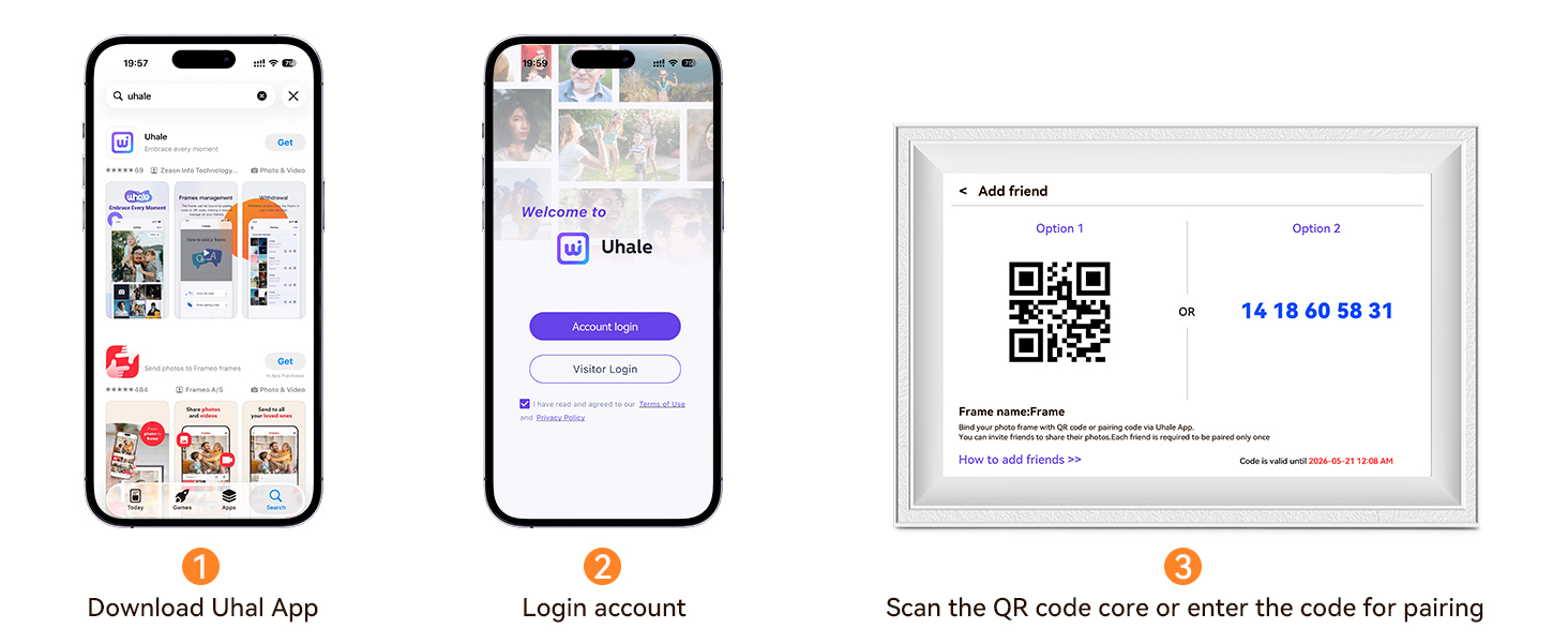 Steps to download an app about digital photo frames