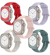 Young Stars Studios 5 Pack Selected Colors Sport Bands Compatible with Apple Watch Band 38mm 40mm...