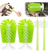 FOWSRHRG 4 Pack Turtle Brush with Suction Cup for Tank, Turtle Shell Cleaning Brush, Turtle Scrub...