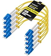 Foboiu LC to LC OS2 Fiber Patch Cable 0.5m(1.6ft) 5 Pack, LC to LC Single Mode Fiber Patch Cable ...