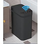 Yatmung Touchless Bathroom Trash Can - 2.5 Gallon Smart Trash Can Sensor Motion - Skinny Trash Bi...