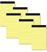 Small Note Pads 3x5 Yellow Pocket Writing Pads 6 Pack Lined Notepads Yellow Small Pads of Paper 3...
