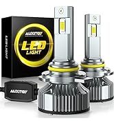 AUXITO 9012/HIR2 Bulbs, 30000LM Brightness 900% Brighter, 6500K White, 1:1 Mini Size Non-Polarity...