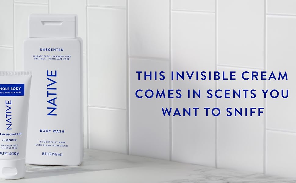 whole body deodorant unscented native cream