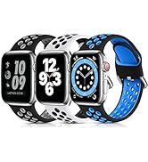 Lerobo 3 Pack Compatible for Apple Watch Band 44mm 42mm 45mm 49mm 41mm 40mm 38mm,Soft Silicone St...