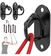 Wuno Shop Resistance Bands Wall Mount Anchors, Door Workout Anchors for Strength Training/Weight ...