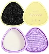 Docolor Makeup Brushes Cleaner Set Solid Soap Cleanser with Color Removal Sponge, Makeup Brush Cl...