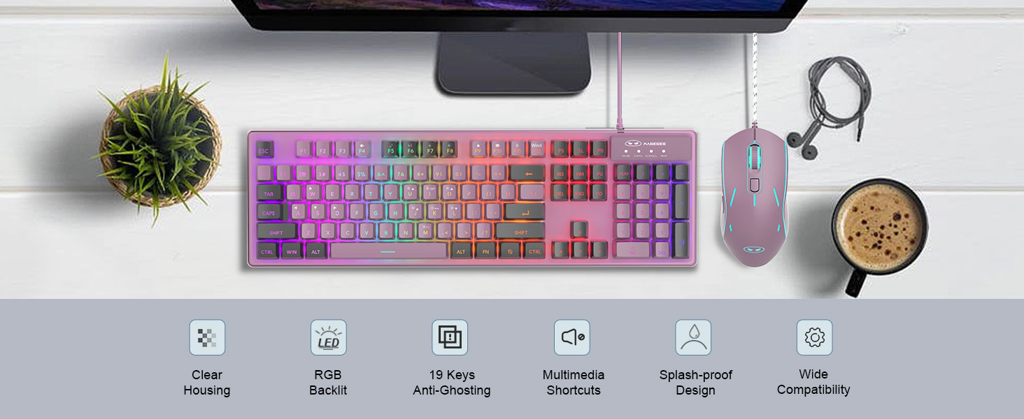 K1 RGB Gaming Keyboard with Clear Housing