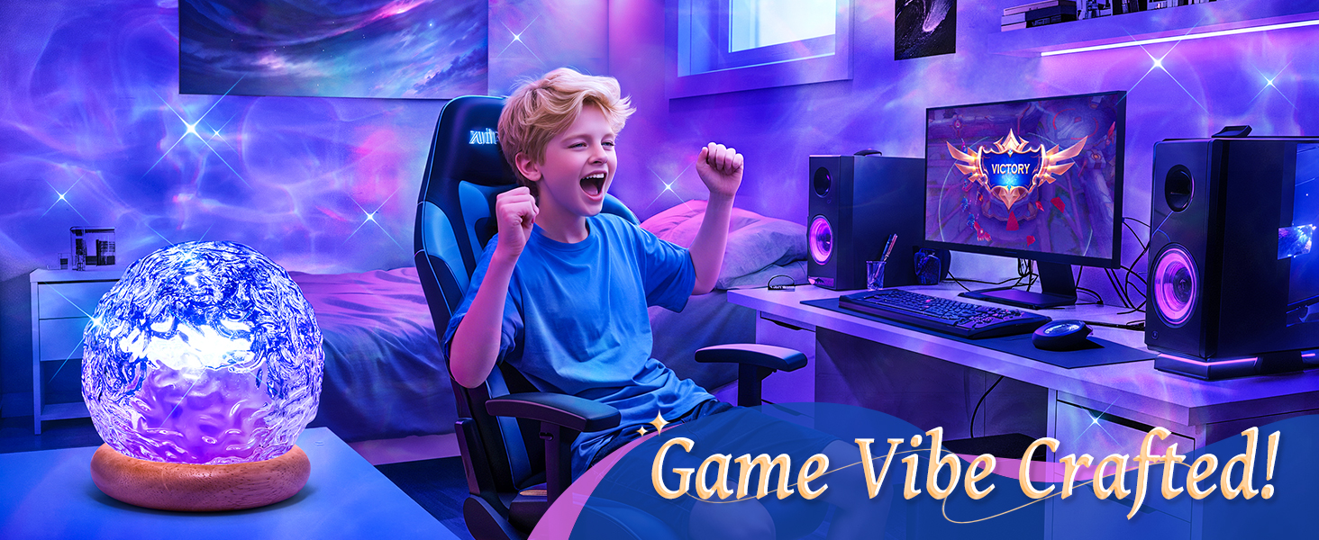 Mood Lighting Crystal Lamp Ocean Light Projector for Bedroom Ocean Room Decor for Teen Girls Gifts