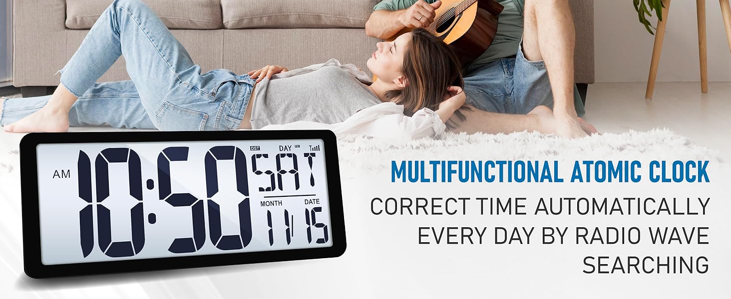 battery digital wall clock