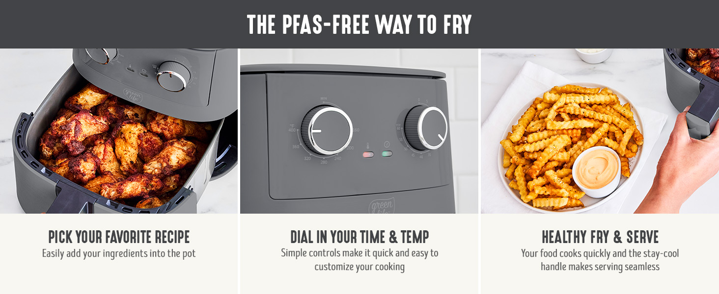 GreenLife, Ceramic Nonstick, PFAS-Free, Non-Toxic, Electrics, Air Fryer