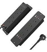 HHSOET 30W Fast Charging Recessed Power Outlet, Furniture Recessed Power Strip USB C, 8 Outlet Re...