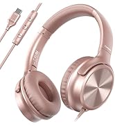 Cowyawn USB C Headphones Wired, Over Ear USB C Wired Headphones with Microphone, Volume Control, ...