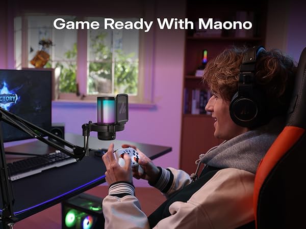 usb gaming microphone maono dgm20s mic for pc streaming