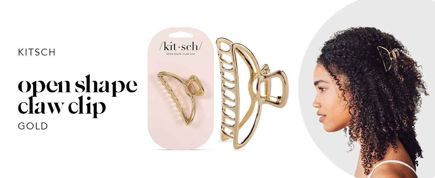 large hair clip thick long fancy claw gold metallic cute big aesthetic clamp pretty women metal