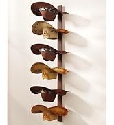 TIPSYTREE Cowboy Hat Holder, 3-Piece Wall Mount Cowboy Hat Rack for Wall Holds up to 6 Hats – Woo...