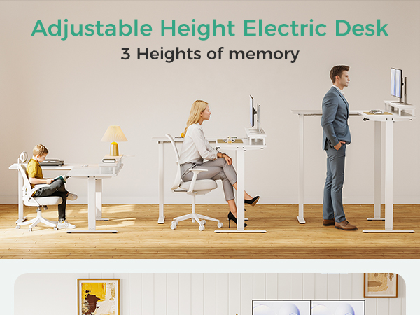 L shaped standing desk