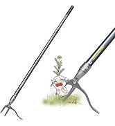 hisucbetter Weeder, 52" Long Metal Handle Weed Puller Tool with 4 Stainless Steel Claw, Weeding T...