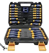 SUNHZMCKP Magnetic Screwdriver Set 66-Piece, S2- Alloy Tool Steel, Includes Slotted/Phillips/Torx...