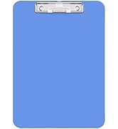 Hongri Plastic Clipboard, Blue Clipboard Standard A4 Letter Size Clipboards for Nurses, Students,...
