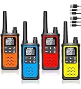 DURLK Walkie Talkies for Adults Long Range - Rechargeable 4 Pack Walkie Talkies FRS 2 Way Radios,...