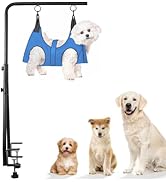 Dog Grooming Arm, Adjustable Pet Grooming Arm with Clamp for Small and Medium Dogs,Grooming Loop ...