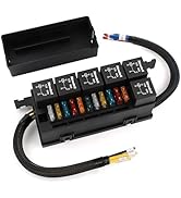 Newdeli 12V Relay Box 11 Way Waterproof Relay Fuse Box Automotive Relay and Fuse Block 12 AWG Pre...