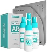 Anti Fog Lens Cleaner Spray Kit | (4) 1oz Anti Fog Glasses Cleaner Spray + (4) Microfiber Cloth f...