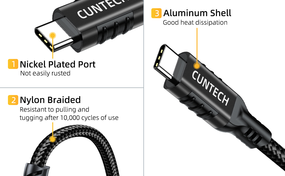 USB C 3.2 Extension Cable 240W Fast Charging 20Gbps Data Transfer 4K@60Hz Video Cable